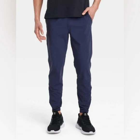 ALL IN MOTION MEN'S LIGHTWEIGHT TRICOT JOGGER PANTS - Picture 1 of 12